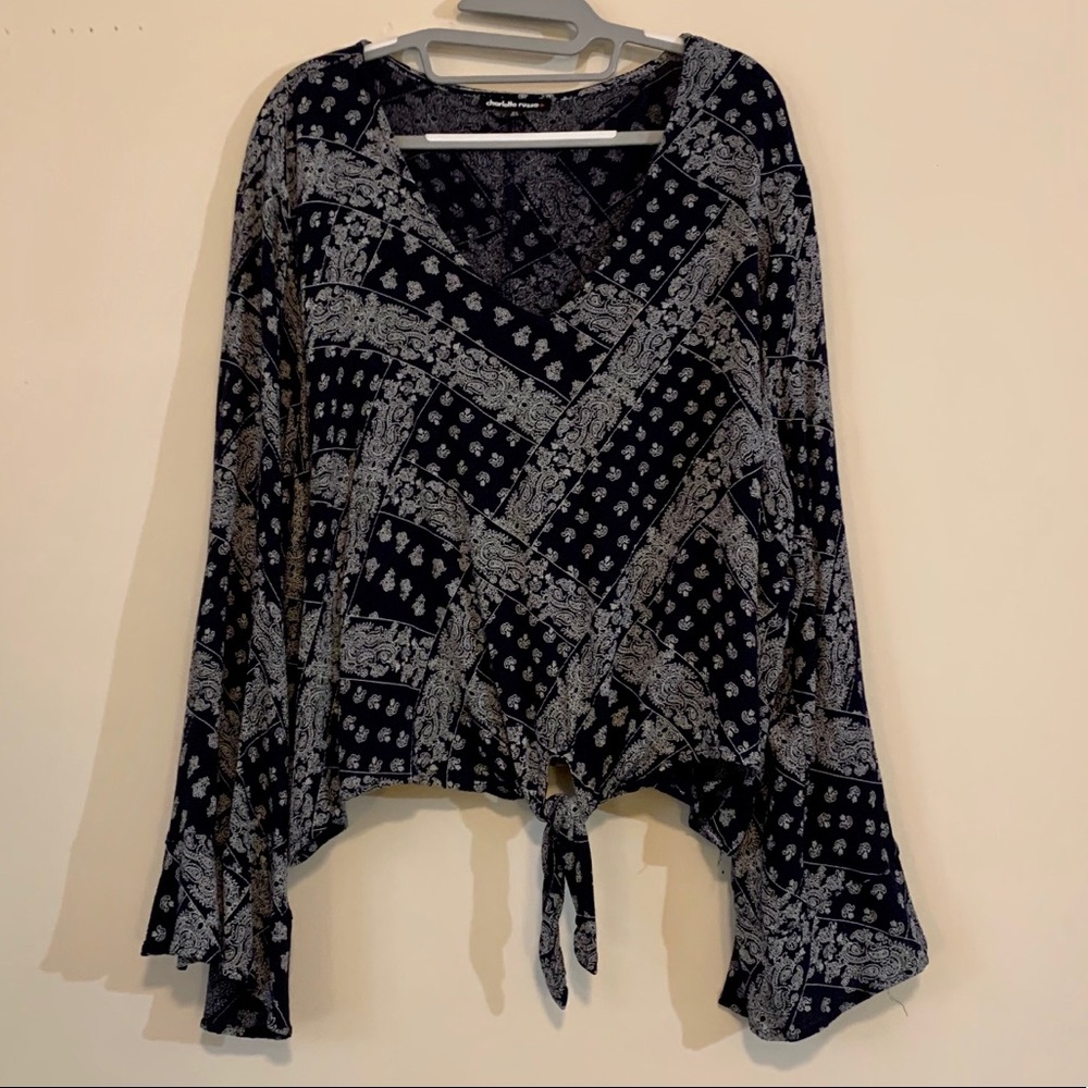 Charlotte Russe Paisley Top - 2X